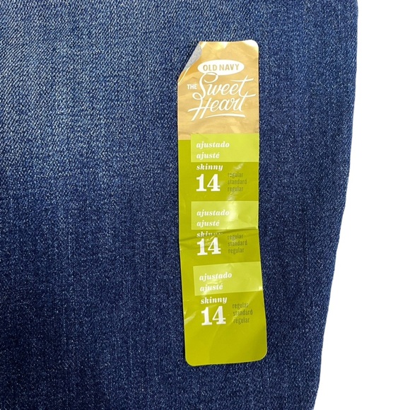Old Navy Sweetheart Womens Jeans Size 14 Blue Skinny Medium Wash Stretch Denim - Picture 10 of 16